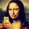 A parody of the duck face selfies on Facebook.